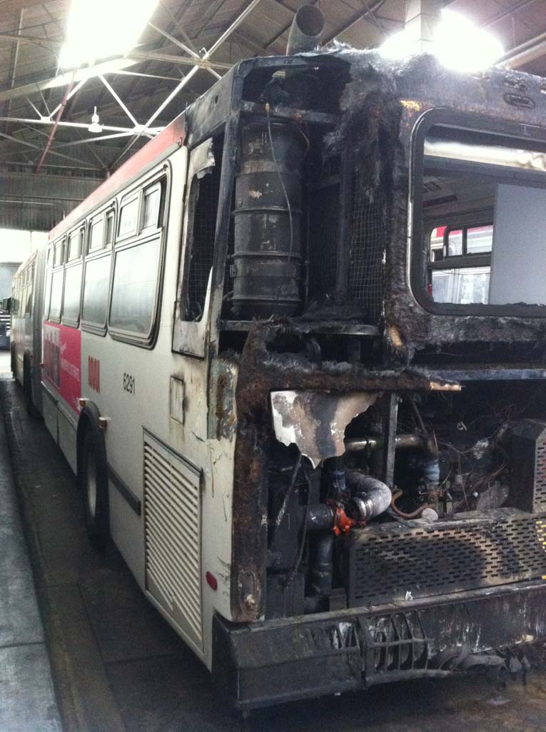 Photos of the 38-Geary Bus That Caught on Fire Thursday